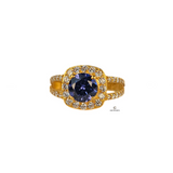 BLUE SAPPHIRE CUSHION-CUT RING