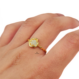 PETAL DIAMANTE WAVE RING