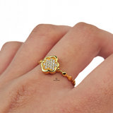 PETAL DIAMANTE WAVE RING