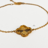 SINGLE FLOWER BRACELET - BEADED EDGE