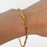 DIAMOND CUT PLAIN BEADED BRACELET