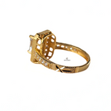 EMERALD HALO DIAMANTE RING