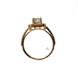 EMERALD HALO DIAMANTE RING