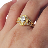 OVAL CUT DIAMANTE RING