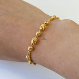 BEADED DOUBLE CHAIN BRACELET