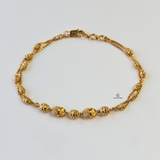 BEADED DOUBLE CHAIN BRACELET