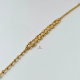 BEADED DOUBLE CHAIN BRACELET
