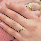 HIS AND HERS BANDS - POLISHED GOLD | MADE TO ORDER | DISPATCHED WITHIN 1 WEEK