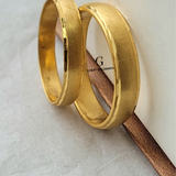 HIS AND HERS BANDS - MATT FINISH WITH DIAMOND CUT EDGING | MADE TO ORDER | DISPATCHED WITHIN 1 WEEK