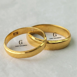 HIS AND HERS BANDS - POLISHED FINISH WITH DIAMOND CUT EDGE | MADE TO ORDER | DISPATCHED WITHIN 1 WEEK