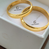 HIS AND HERS BANDS - POLISHED FINISH WITH DIAMOND CUT EDGE | MADE TO ORDER | DISPATCHED WITHIN 1 WEEK