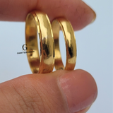 HIS AND HERS BANDS - POLISHED FINISH WITH DIAMOND CUT EDGE | MADE TO ORDER | DISPATCHED WITHIN 1 WEEK