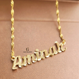 HEAVY ENGLISH NAME NECKLACE | MADE TO ORDER | DISPATCHED WITHIN 1 WEEK