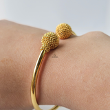 DOUBLE BALL OPEN CUFF BANGLE