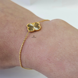 GOLD SINGLE FLOWER BRACELET - MEDIUM