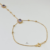 AMETHYST HALO HAND CHAIN