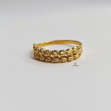 DOUBLE ROW BEADED RING