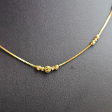 THREE BEAD SATELLITE NECKLACE