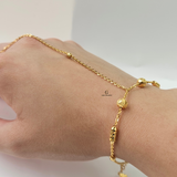 DIAMOND CUT BEADED HAND CHAIN