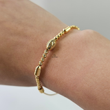 CENTRE BEADED TUBE BRACELET