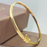 THIN LV GREEK KEY HINGED BANGLE
