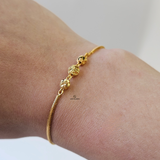 DIAMOND CUT PATTERNED BALL BRACELET