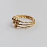 TRIANGLE BEADED RING