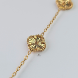 GOLD 5 FLOWER BRACELET - SMALL