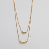 DOUBLE SATELLITE CHAIN NECKLACE