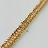 DOTTED DESIGN RHODIUM & GOLD BRACELET