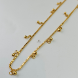 BEADED BALL CHARM ANKLET