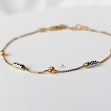TWO TONE BEADED BRACELET
