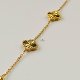 GOLD 5 FLOWER BRACELET - SMALL