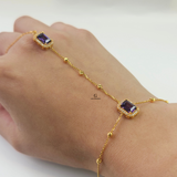 AMETHYST HALO HAND CHAIN