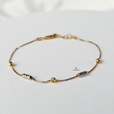 TWO TONE BEADED BRACELET