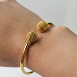 DOUBLE BALL OPEN CUFF BANGLE