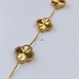 DIAMANTE PAVÉ 5 FLOWER BRACELET - LARGE