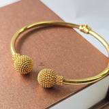 DOUBLE BALL OPEN CUFF BANGLE