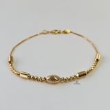 CENTRE BEADED TUBE BRACELET