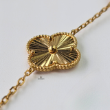 GOLD 5 FLOWER BRACELET - LARGE
