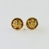 CIRCLE FLOWER STUDS