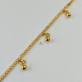 BEADED BALL CHARM ANKLET