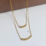 DOUBLE SATELLITE CHAIN NECKLACE