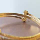 GREEK KEY CROSSOVER FIXED BANGLE