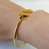 T WIRE CUFF BANGLE