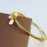 SINGLE FLOWER HINGED BANGLE