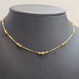 THREE BEAD SATELLITE NECKLACE