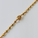 DIAMOND CUT PATTERNED BALL BRACELET