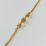 DIAMOND CUT PATTERNED BALL BRACELET