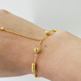 DIAMOND CUT BEADED HAND CHAIN